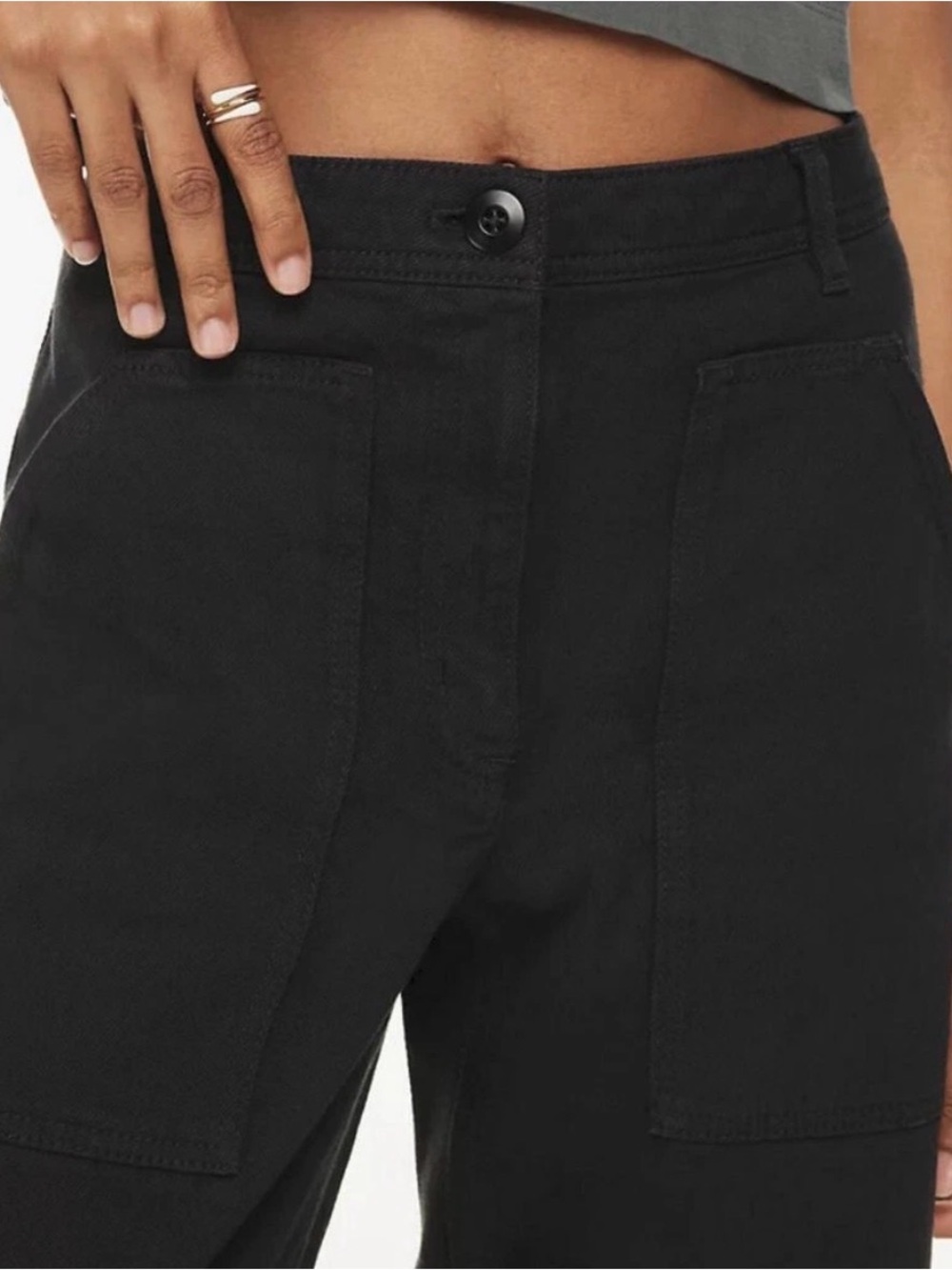 Aritzia Wilfred Free Black Utility High Waisted Wide Leg Pant - Picture 3 of 9